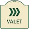 Signmission Designer Series Valet Right Arrow, Tan & Green Heavy-Gauge Aluminum Sign, 18" x 18", TG-1818-22744 A-DES-TG-1818-22744 - alternate 1